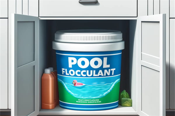 Cabinet for storing flocculant